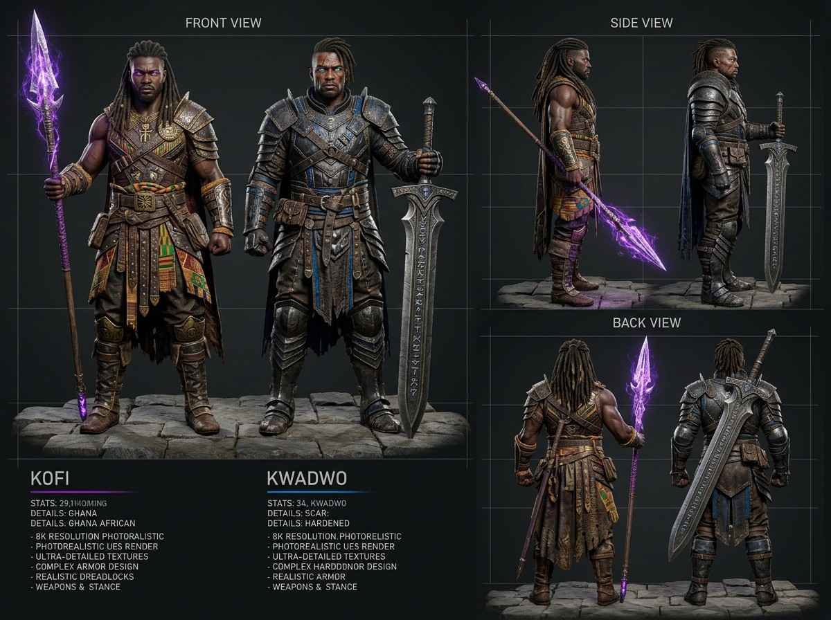 Character Kofi and Kwadwo version 2